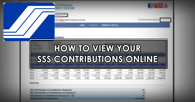 How To Check And View Your Sss Contributions Online The Pinoy Ofw