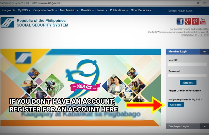 register sss online procedure