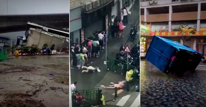 typhoon hato videos hong kong