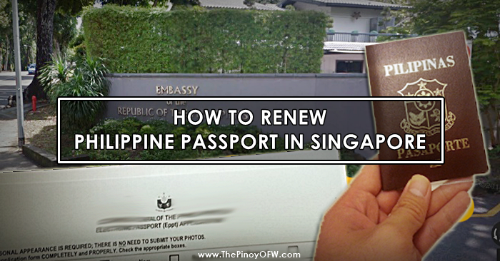 How To Renew Philippine Passport In Singapore The Pinoy Ofw