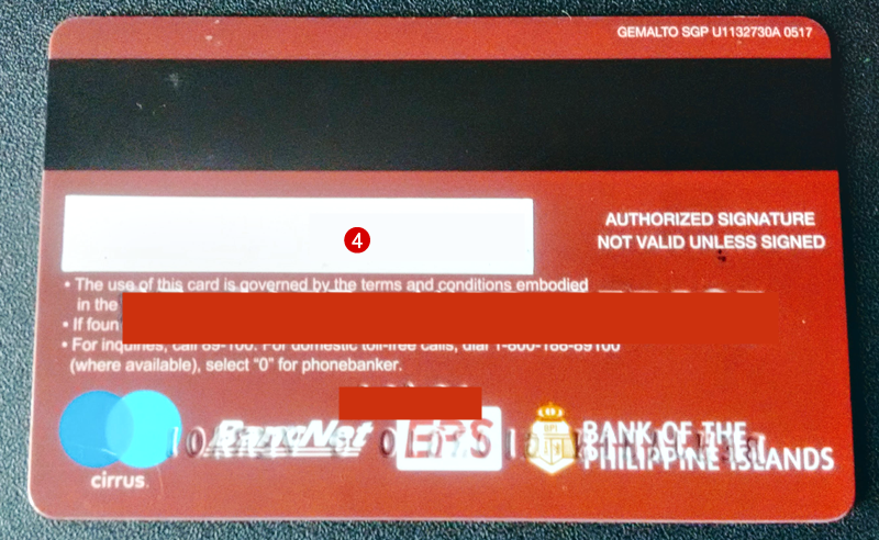 bpi atm card back