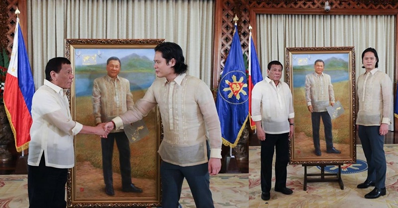 Filipino-Chinese Artist Paints President Duterte's Portrait 4