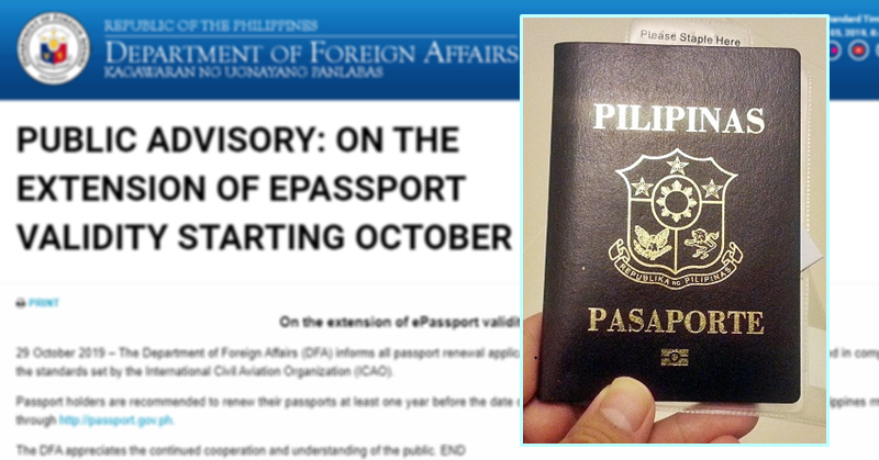 DFA Advisory Renew Passport 1 Year Before Expiry Date