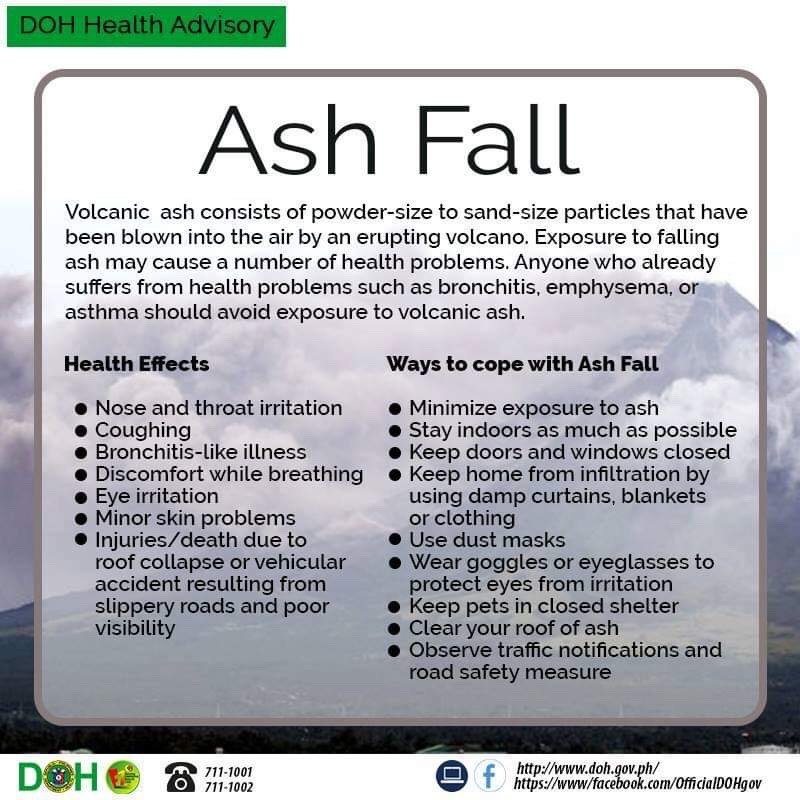 department of health ash fall