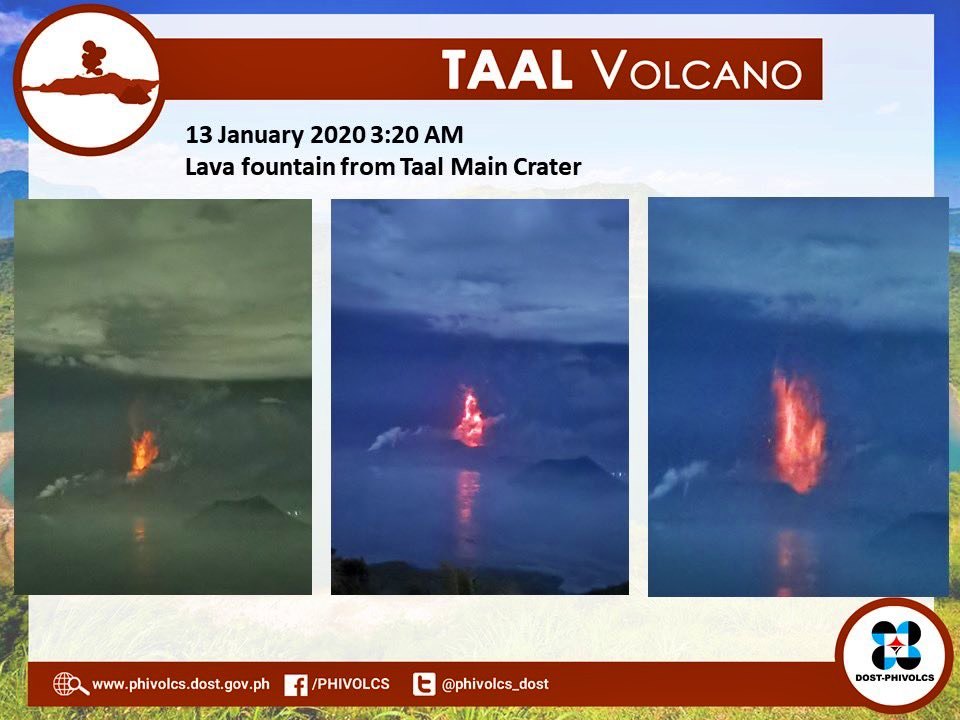 lava fountain taal volcano