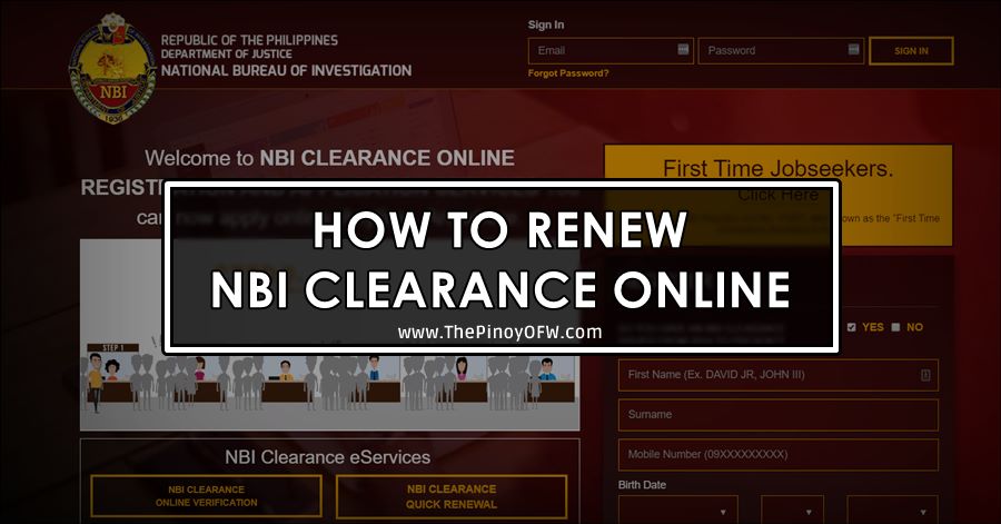 how to renew nbi clearance online