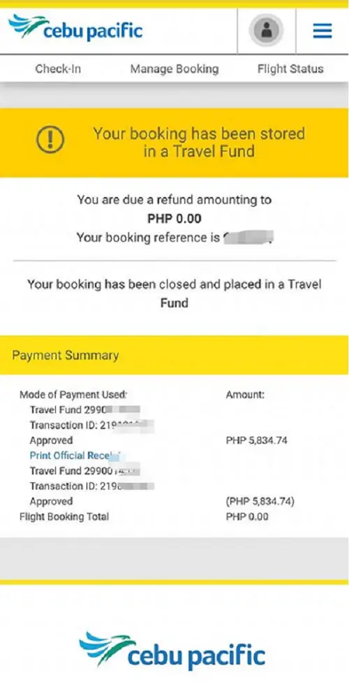 cebu pacific travel fund reddit