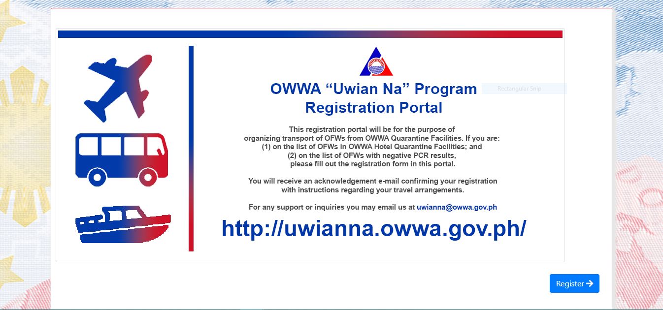OWWA Launches Online Portal for OFWs Returning to their Hometowns