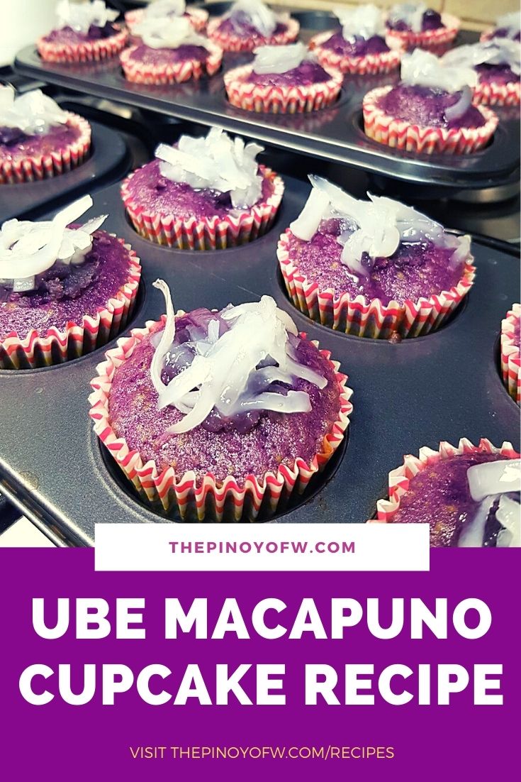how to make ube macapuno cupcake