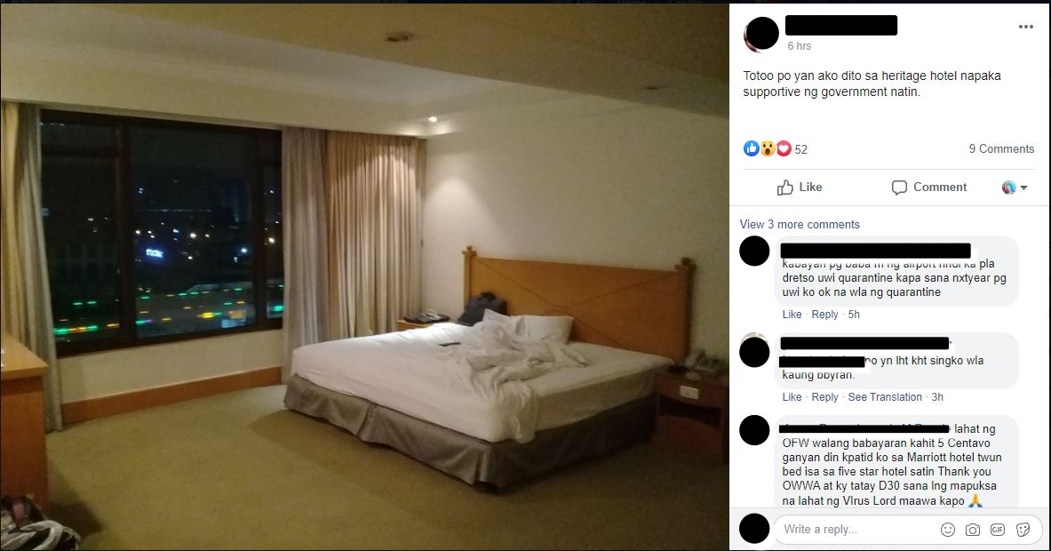 OFWs Share Hotel Quarantine Experiences upon Arrival in Manila
