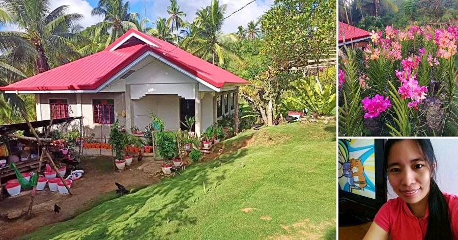 filipina housemaid builds 4 BR house and flower business