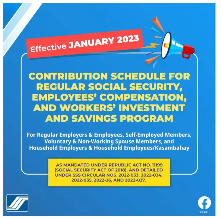 2023 SSS Contribution Table and Schedule of Payment - The Pinoy OFW