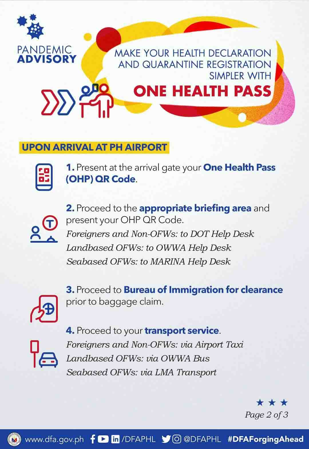 One Health Pass Philippines Airport Arrival