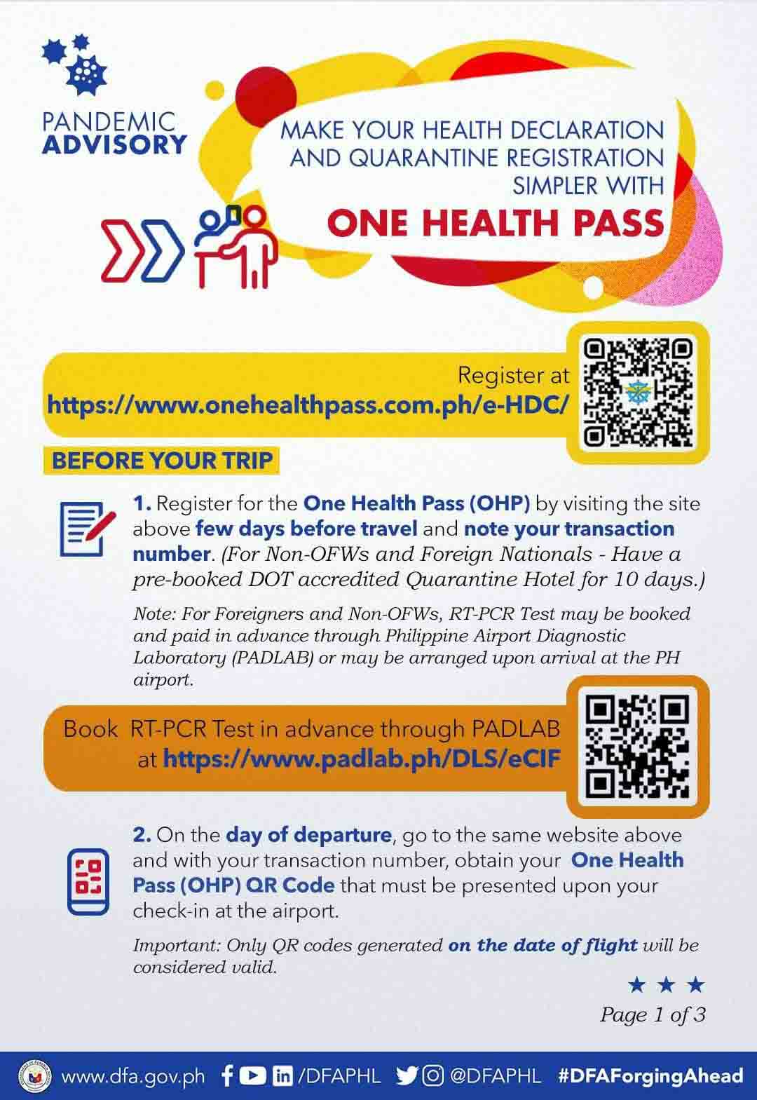 travel philippines health pass