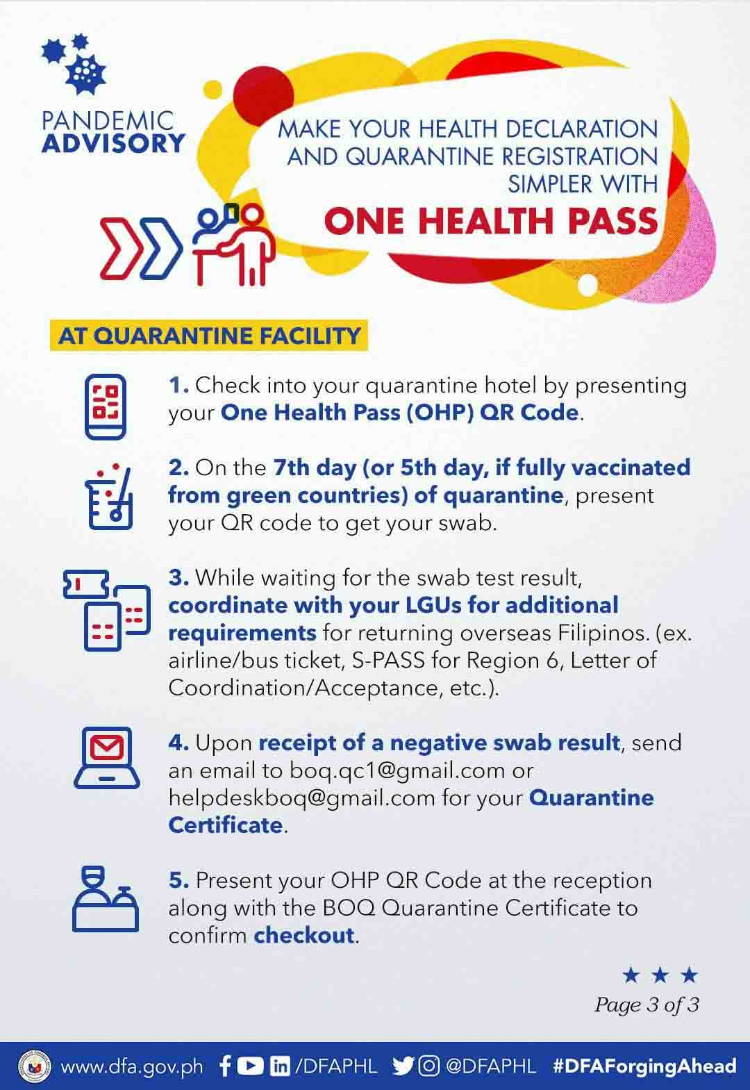 health certificate for travel pass philippines