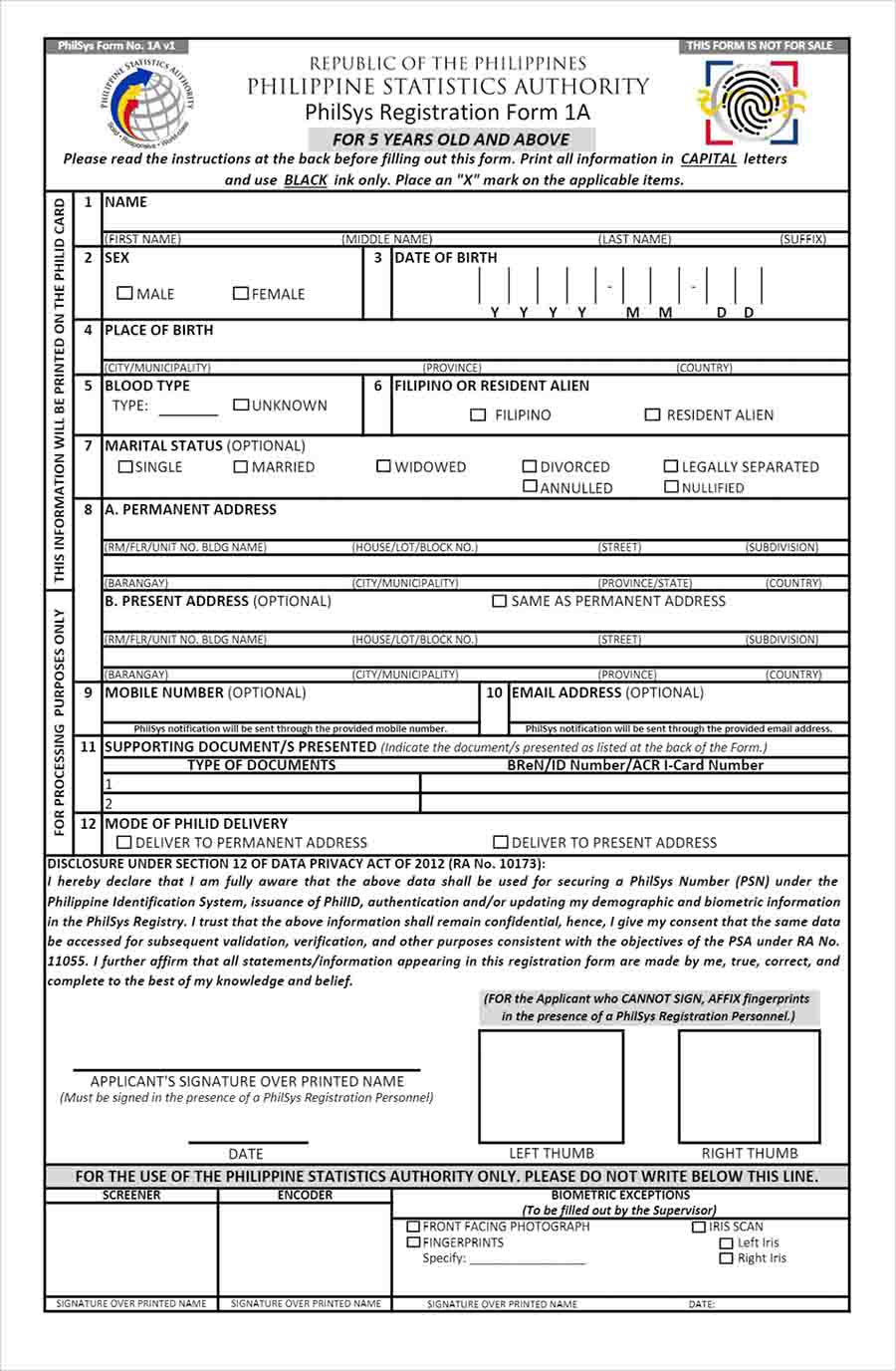 PhilSys Application Form (2)