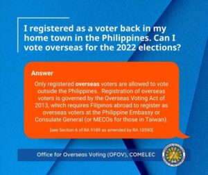 List of Certified Overseas Filipino Voters Abroad for Philippine ...