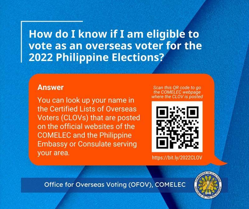 how to vote overseas voter philippine elections