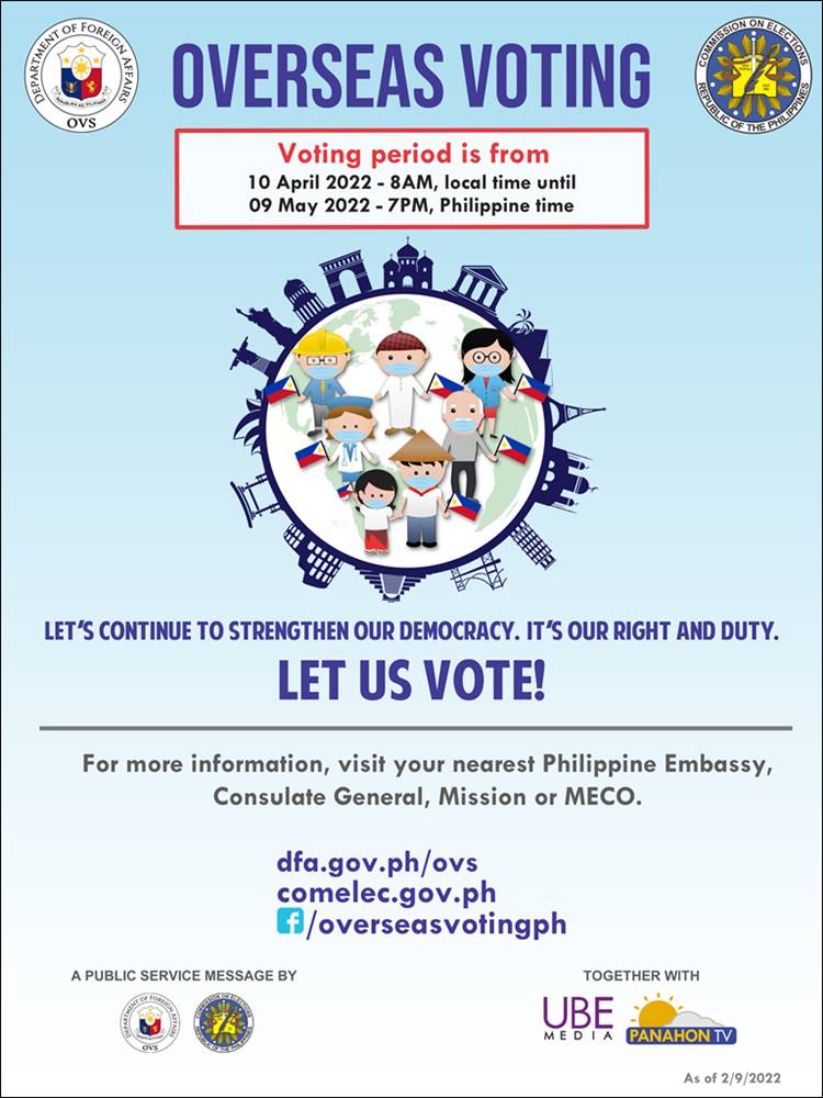 overseas voting period 2022 elections philippines