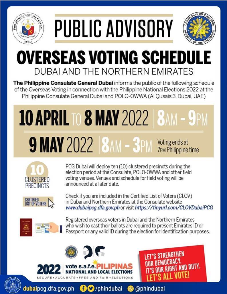 voting schedule procedure in dubai