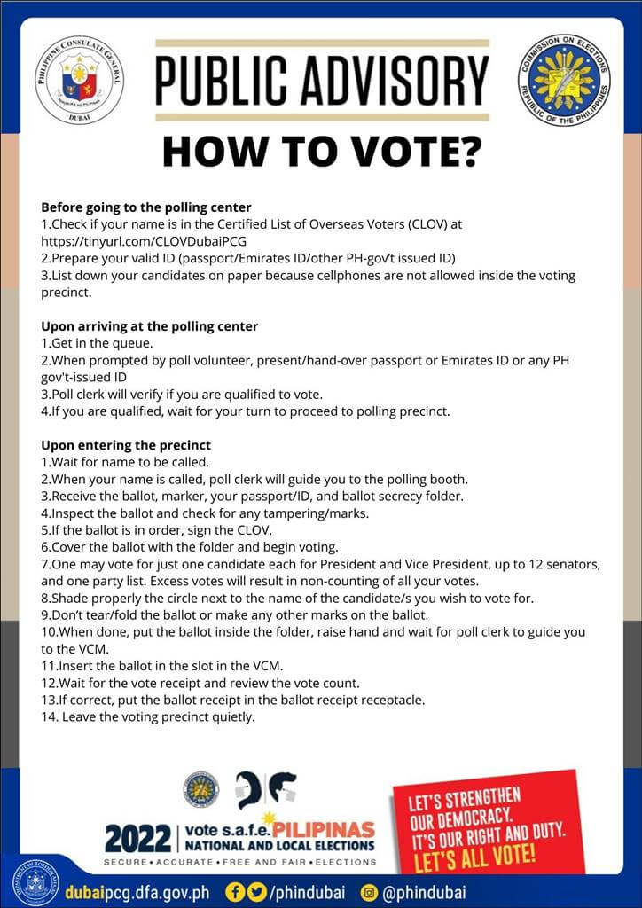 guide to philippine elections voting in pcg dubai