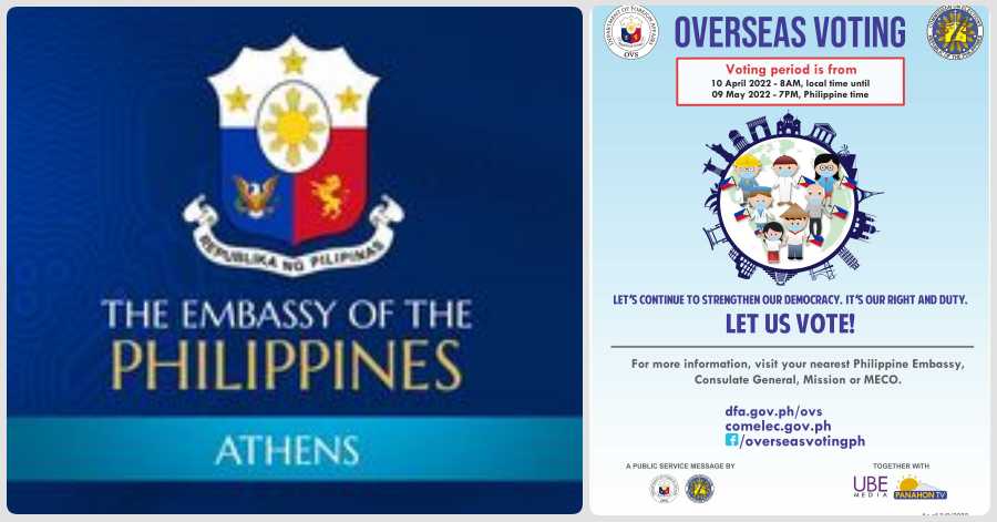 The overseas absentee voting, which is one of the most anticipated events for Filipinos all over the world, especially those in the Greece and nearby areas, will take place from April 10 to May 9 – a month-long period. 