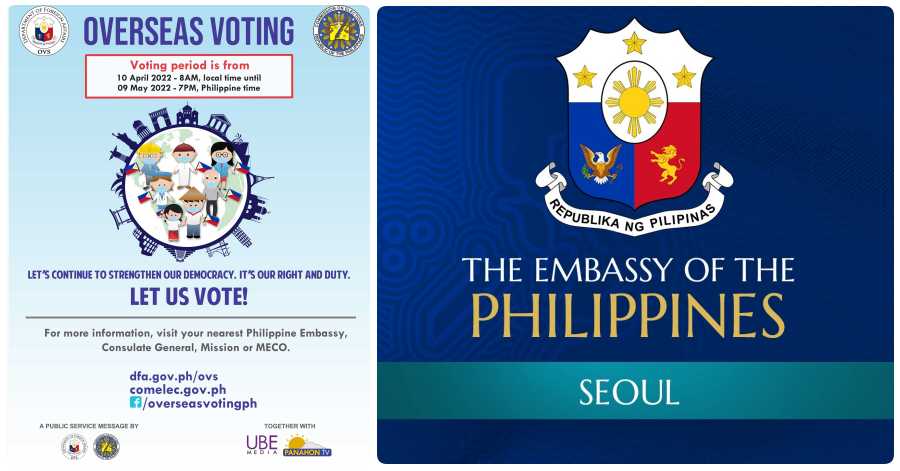 Filipinos living in South Korea can vote promptly and safely by matching their names to the list of certified overseas voters at the Philippine Embassy.