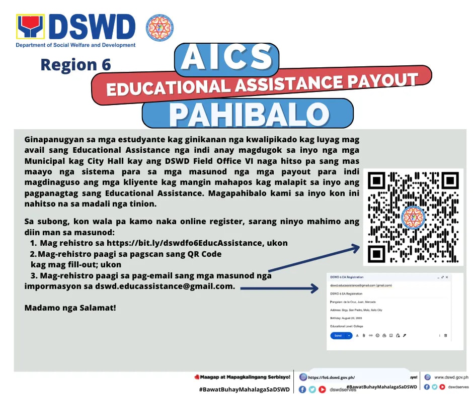 How to Apply DSWD Educational Cash Assistance in Region 6