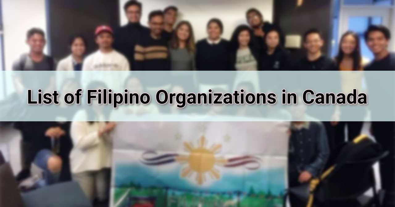 List of Filipino Organizations in Canada