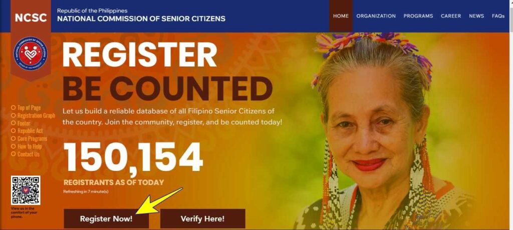 NCSC Online: How to Register National Commission of Senior Citizens ...