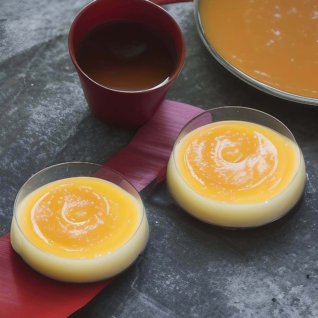 Leche Flan in small bowl