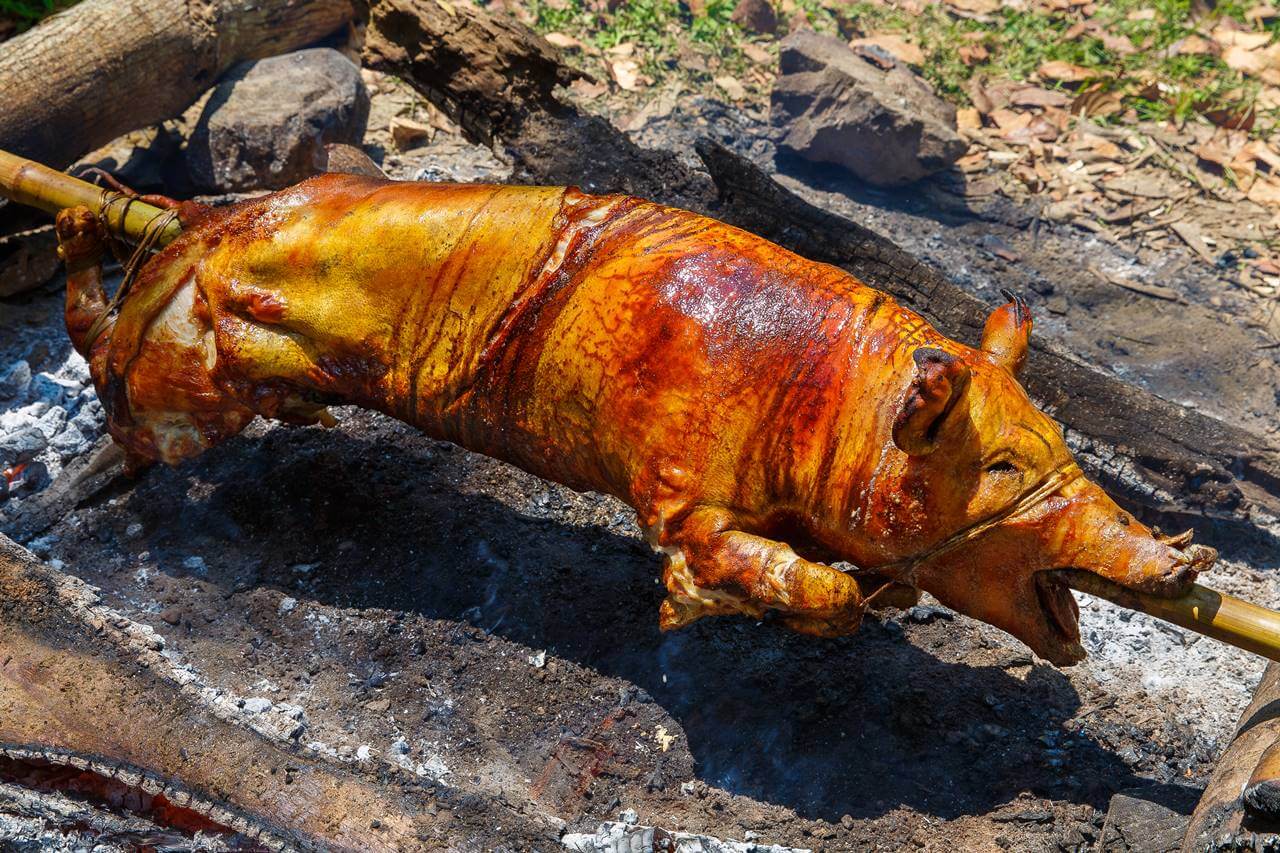 filipino roasted pig pork lechon cebu