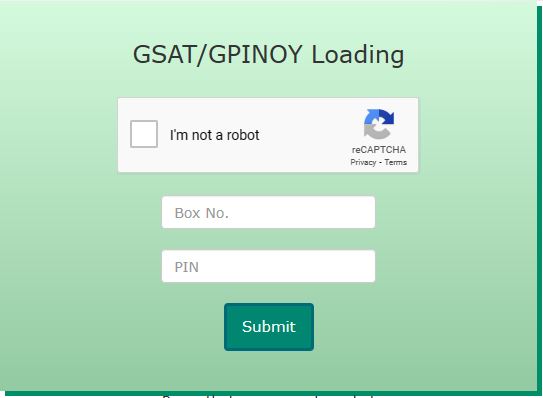 GSAT Web Loading via GCash