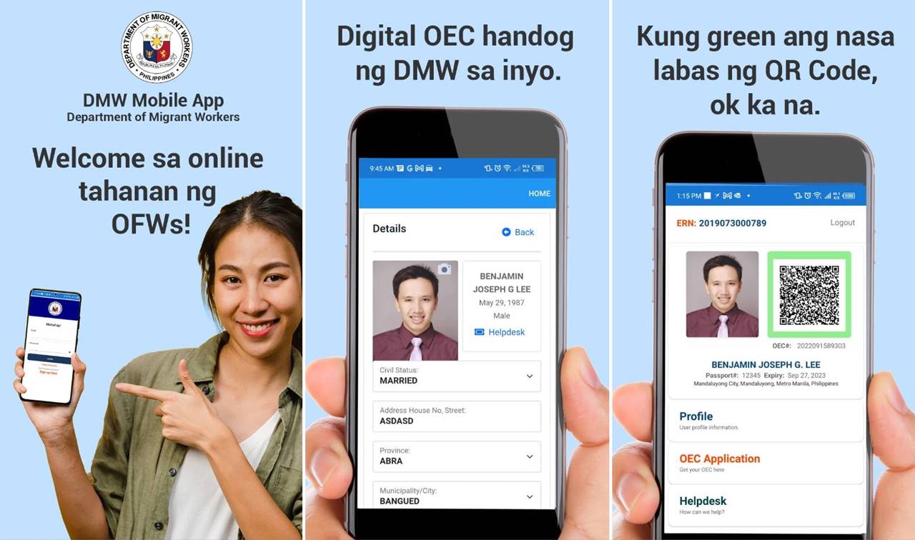 dmw mobile app by department of migrant workers