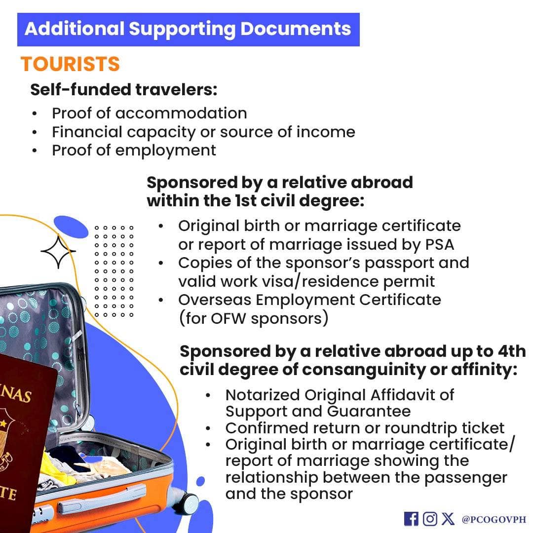 filipino tourist document requirements for travel abroad