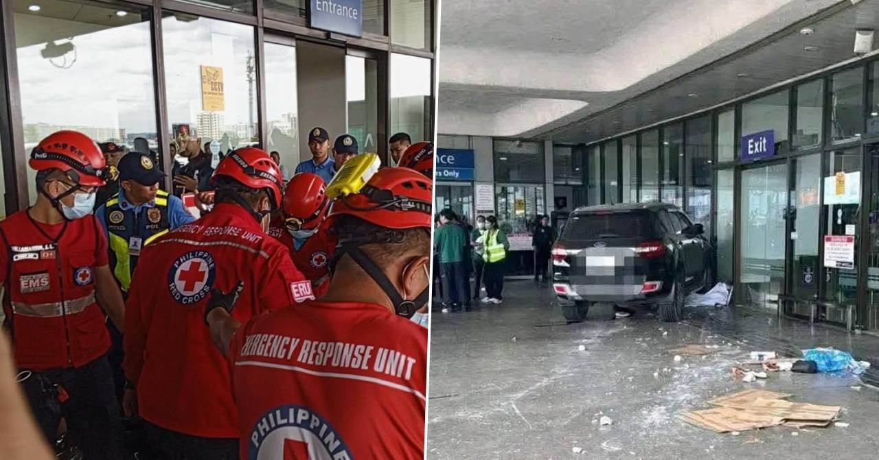 suv car crash ram naia airport terminal 1