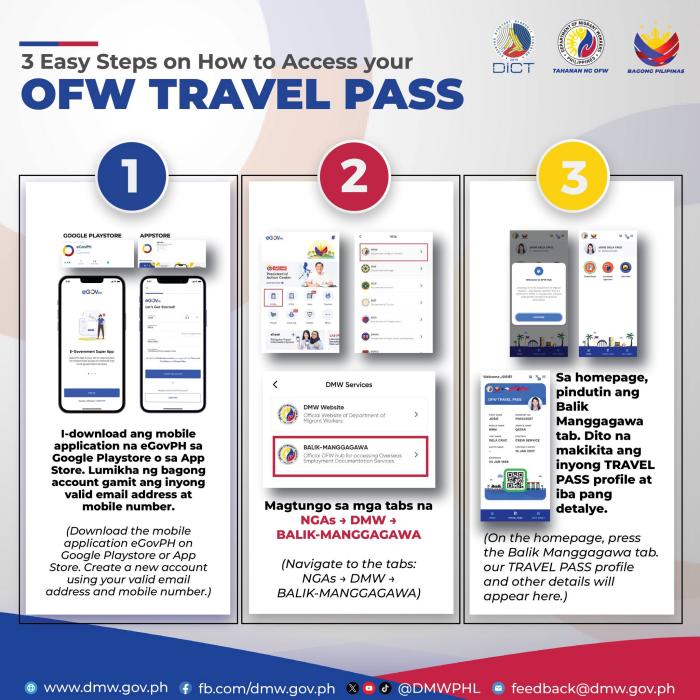 DMW Replaces OEC with OFW Travel Pass